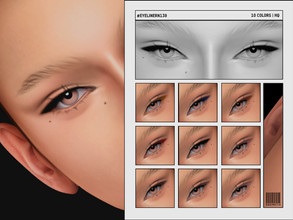 Sims 4 — Eyeliner | N139 by cosimetic — - Female - 10 Swatches. - 10 Custom thumbnail. - You can find it in the makeup