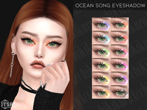 Sims 4 — Ocean Song Eyeshadow by Kikuruacchi — - It is suitable for Female and Male. ( Teen to Elder ) - 12 swatches - HQ