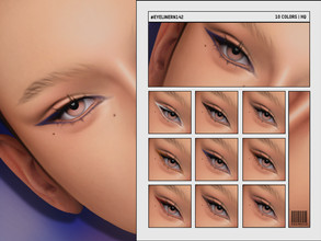 Sims 4 — Eyeliner | N142 by cosimetic — - Female - 10 Swatches. - 10 Custom thumbnail. - You can find it in the makeup