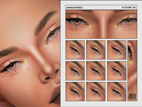 Sims 4 —  Highlighter for eyes | N11 by cosimetic — - Female - 10 Swatches. - 10 Custom thumbnail. - You can find it in