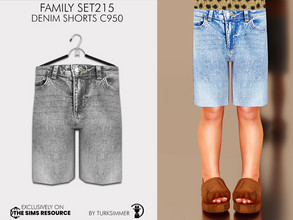 Sims 4 — Family SET215 - Denim Shorts C950 by turksimmer — 10 Swatches Compatible with HQ mod Works with all of skins