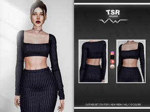 Sims 4 — CLOTHES SET-276 (TOP) BD814 by busra-tr — 10 colors Adult-Elder-Teen-Young Adult For Female Custom thumbnail