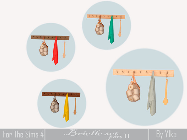 Sims 4 — [SJB] Brielle set part II - bathroom wall hanger by Ylka by Ylka — Has 4 colors. You can see all the colors in