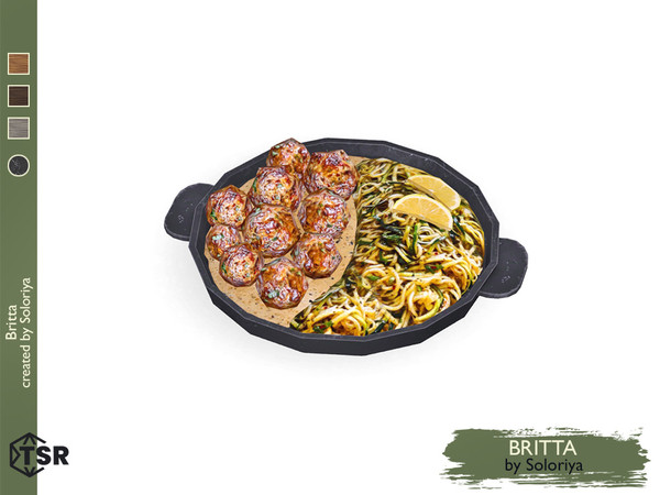Sims 4 — Britta. Meatballs by soloriya — Decorative meatballs. Part of Britta set. 1 color variation. Category: