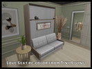 Sims 4 — Bed Loveseat Combo Recolor by Simmie_Studios — For even more spacing saving brownie points. This murphy bed and