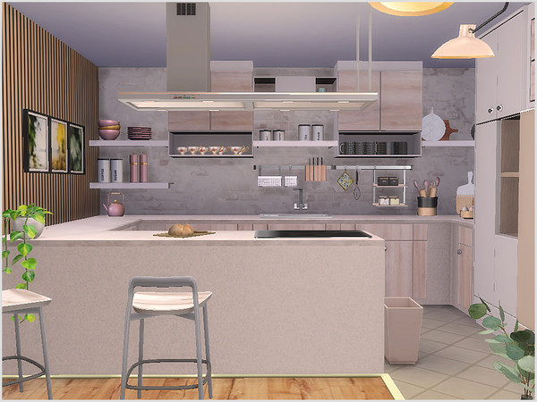 Sims 4 — Nova Kitchen by ayasis — Room type: Kitchen Size: 5x7 Price: $14,871 