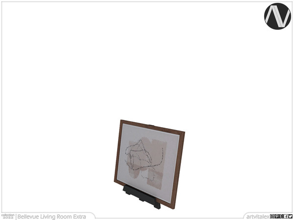 Sims 4 — Bellevue Painting Frame And Holder by ArtVitalex — Living Room Collection | All rights reserved | Belong to 2022