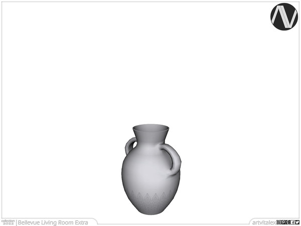 Sims 4 — Bellevue Vase With Two Handles by ArtVitalex — Living Room Collection | All rights reserved | Belong to 2022