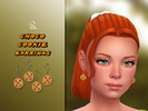 Sims 4 — Choco Cookie Earrings for Adults by simlasya — All LODs New mesh 5 swatches Teen to elder HQ compatible Custom