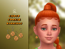 Sims 4 — Choco Cookie Earrings for Kids by simlasya — For kids All LODs New mesh 5 swatches HQ compatible Custom