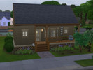 Sims 4 — Little Bitty House For 1 (No CC) by texxasrose — Small house with all amenities, perfect garden, great backyard