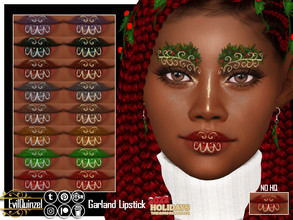 Sims 4 — Garland Lipstick by EvilQuinzel — Lipstick for the holiday season! - Lipstick category; - Female and male; -