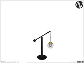 Sims 4 — Evanston Table Lamp by ArtVitalex — Lighting Collection | All rights reserved | Belong to 2022 ArtVitalex@TSR -