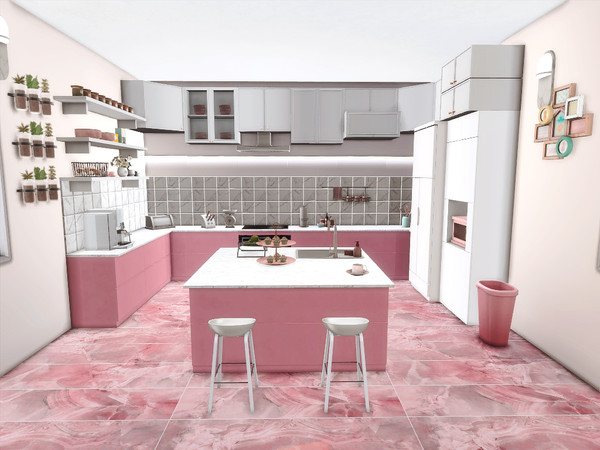 Sims 4 — Angel Kitchen by BasteTTR — Special kitchen for those who love pink :)