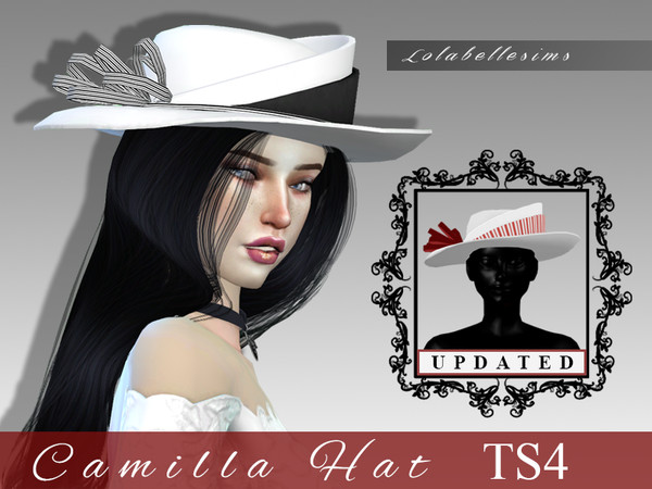 Sims 4 — Lolabellesims TS4 Camilla Hat UPDATED by LolabelleSims — I made this years ago when 1) I was using the creator