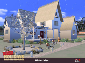 Sims 4 — Winter kiss_TSR only CC by evi — A three bedroom house decorated for Christmas. First floor, one bedroom,