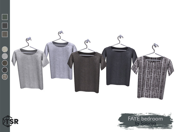 Sims 4 — Faye Bedroom. Towels by soloriya — Decorative towels. Part of Faye Bedroom set. 8 color variations. Category: