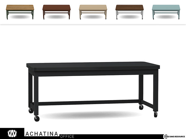Sims 4 — Achatina Desk by wondymoon — - Achatina Office - Desk - Wondymoon|TSR - Creations'2022