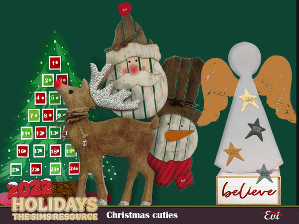Sims 4 — Christmas cuties by evi — The colourful decor for your festive houses