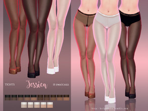 Sims 4 — Tights Jessica by HelgaTisha — 15 swatches base game compatible