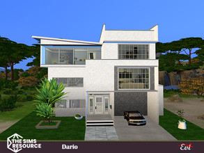 Sims 4 — Dario_TSR only CC by evi — A 20x20 modern minimal 4 bedroom house . first floor, kitchen, dinningroom, bathroom.
