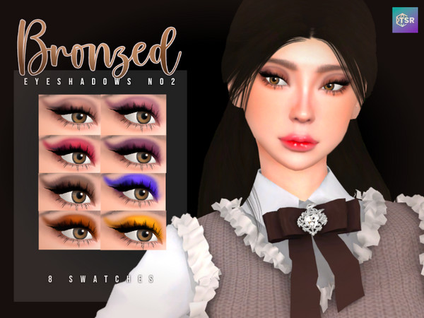 Sims 4 —  Bronzed Eyeshadows N02 by Learxfl — - Female - 8 swatches - HQ Compatible - BGC - Makeup Category (Eyeshadows)
