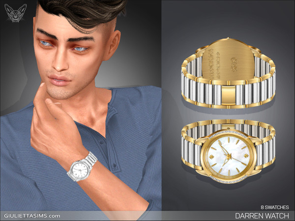 Sims 4 — Darren Watch (For Male Frame) by feyona — Darren Watch For Male Frame comes with 80swatches * 8 swatches * Base
