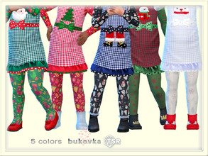 Sims 4 — Tights  NY  by bukovka — Tights for toddlers of girls. Installed standalone, suitable for the base game. 5 color