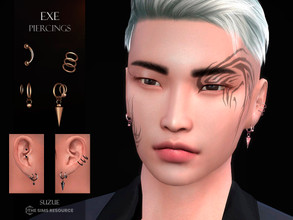 Sims 4 — Exe Piercings by Suzue — -New Mesh (Suzue) -8 Swatches -For Female and Male -HQ Compatible