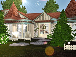 Sims 3 — Sweet Christmas by Lunasims_ — Beautiful Christmas house for your Sims! It has a double bedroom, a bathroom, a