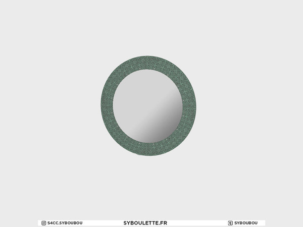 Sims 4 — Mozaic - Mirror by Syboubou — Round tiled wall mirror.