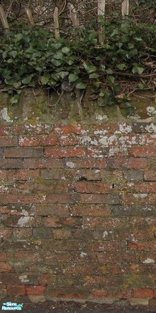 Sims 2 — 'Oh So British' Building Set - Wall 1 by galilea — A lovely 'realistic' aged brick wall for your English-styled