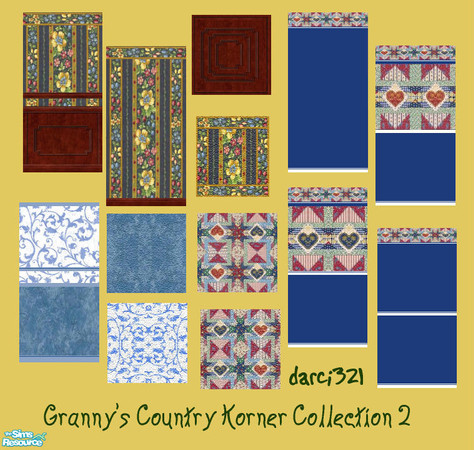 Sims 2 — Granny's CountryKorner Collection 2 by darci321 — Granny's Country Korner has a new line of wallpapers and