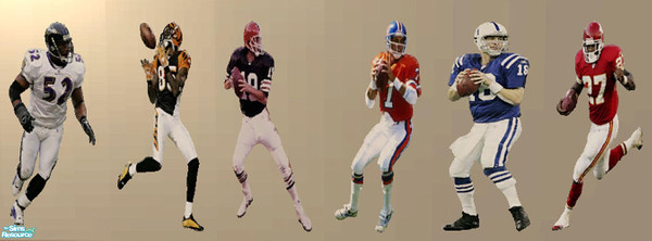 Sims 2 — AFC Football Posters Set 1 by munchkin_brat — A set of 6 football player posters for your sports fanatic sims.