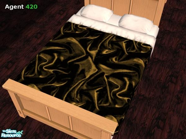 Sims 2 — Messy Yellow Satiny Silk Sheets by Agent420 — These bedsheets are nice and smooth. Real silky, and satiny. The