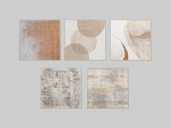Sims 4 — Living Room Gina Rug by ung999 — Living Room Gina Rug Color Options : 5