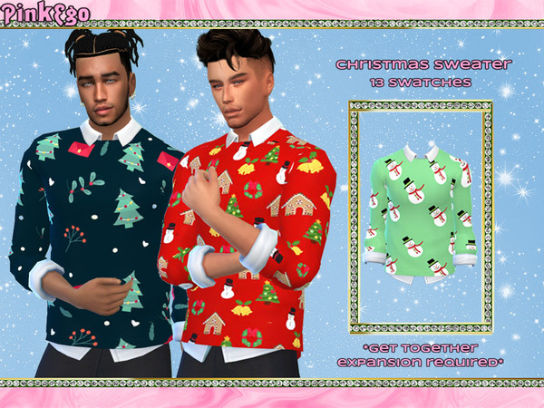 Sims 4 — Christmas Sweater (Male) *needs get together* by PinkEgo2 — Christmas Sweater *Get Together Expansion required*