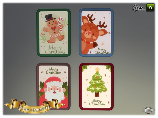 Sims 4 — Soua christmas wall paintings by jomsims — Soua christmas wall paintings