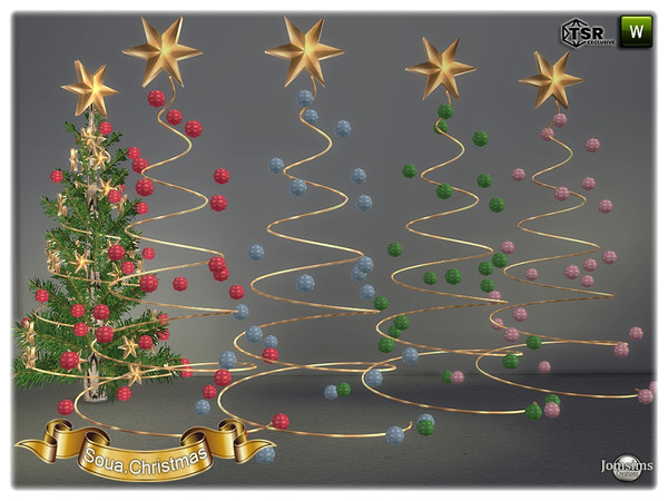 Sims 4 — Soua deco christmas deco tree by jomsims — Soua deco christmas deco tree
