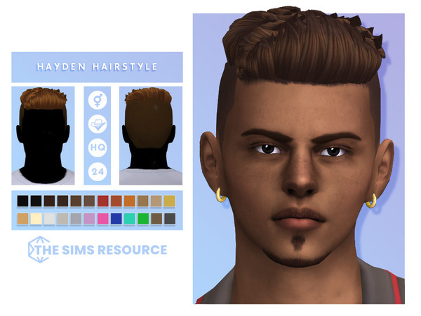 Sims 4 — Hayden Hairstyle [Unisex] by OranosTR — Hayden Hairstyle is a short hairstyle for male and female sims. This