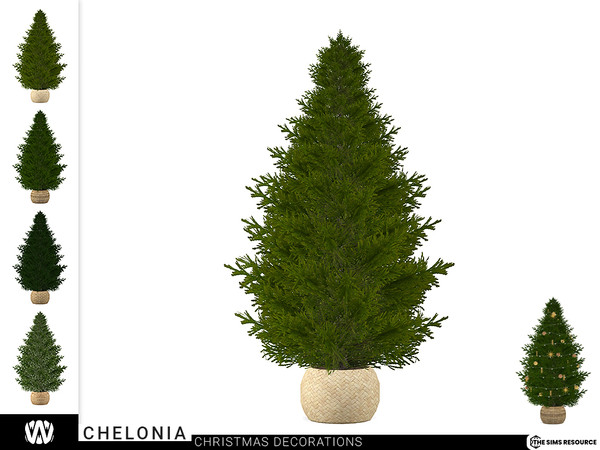 Sims 4 — Chelonia Christmas Tree by wondymoon — - Chelonia Living Room - Christmas Tree - Wondymoon|TSR - Creations'2022