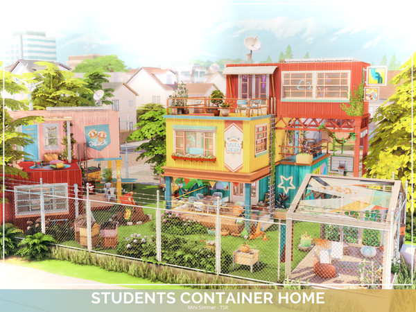 Sims 4 — Second Life Collab - Students Container Home  by Mini_Simmer — This build is a part of the Second Life Collab.