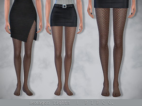 Sims 4 — Hexagon Tights. by Pipco — Tights with a hexagon pattern in 7 swatches. Base Game Compatible HQ Compatible