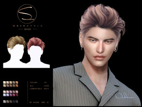 Sims 4 — Short men hairstyle Adam(091222) by S-Club — Short men hairstyle Adam(091222), 24 colors, hope you like, thank