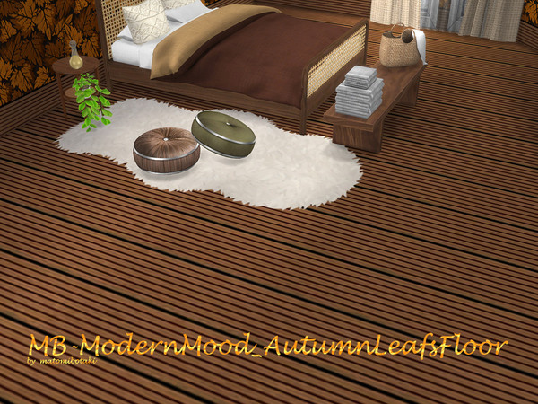 Sims 4 — MB-ModernMood_AutumnLeafsFloor by matomibotaki — MB-ModernMood_AutumnLeafsFloor Matching wooden floor for the