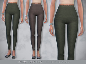 Sims 4 — Mandy Leggings. by Pipco — Lace accent leggings in 10 colors. Base Game Compatible HQ Compatible Specular Map