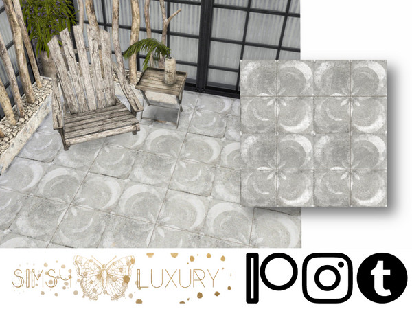Sims 4 — Vendome ~ Floor by Sims4Luxury — One swatch base game compatible grey stone floor
