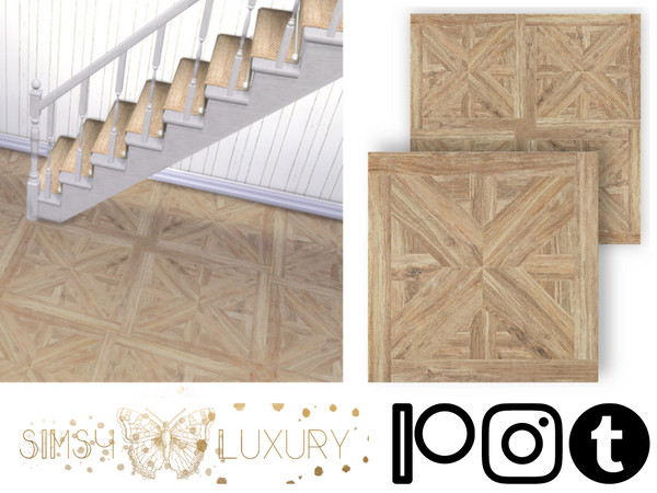 Sims 4 — Royal Oak Wood Floor by Sims4Luxury — Royal Oak wood floor exudes elegance, pairing a classic parquet design