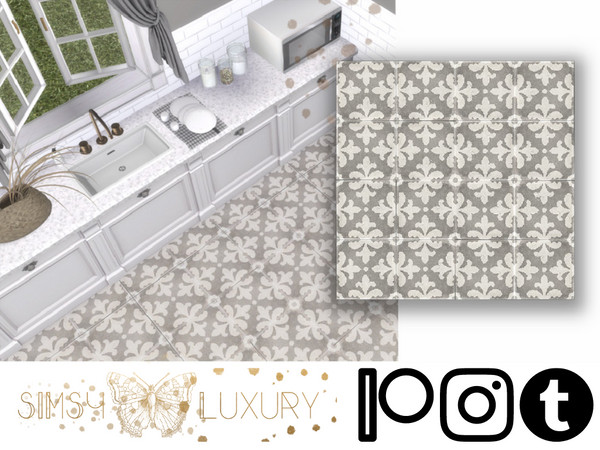 Sims 4 — Florentina - Floor by Sims4Luxury — 1 swatch porcelain floor tile