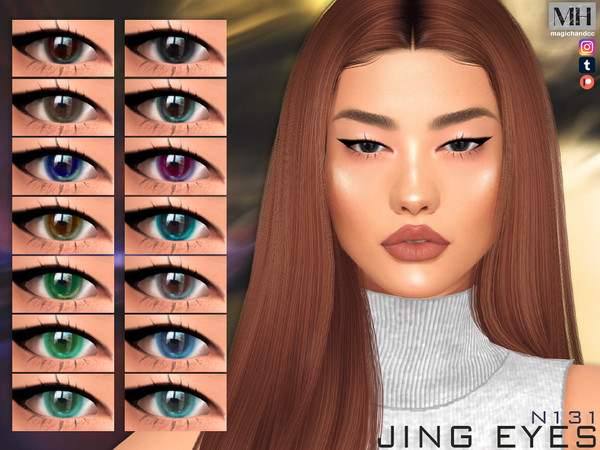 Sims 4 — Jing Eyes N131 by MagicHand — Cute eyes for males and females in 16 swatches - HQ Compatible. Preview - CAS